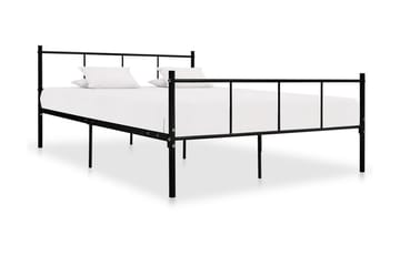 Sängram svart metall 120x200 cm