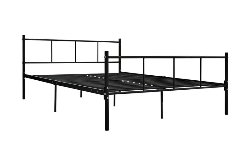 Sängram svart metall 120x200 cm - Svart - Möbler - Säng - Sängram & sängstomme