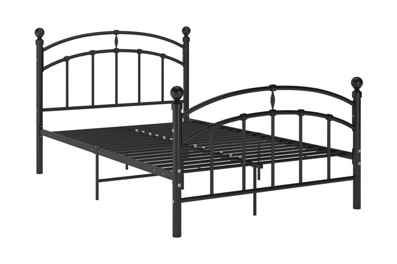 Sängram svart metall 120x200 cm - Svart - Möbler - Säng - Sängram & sängstomme