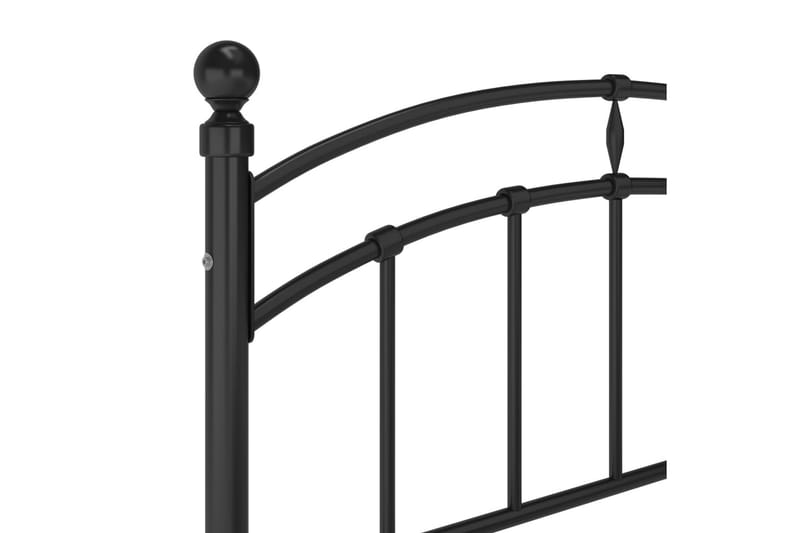 Sängram svart metall 120x200 cm - Svart - Möbler - Säng - Sängram & sängstomme