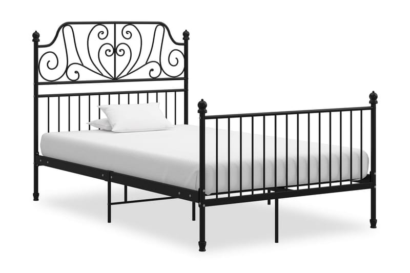 Sängram svart metall 120x200 cm - Svart - Möbler - Säng - Sängram & sängstomme
