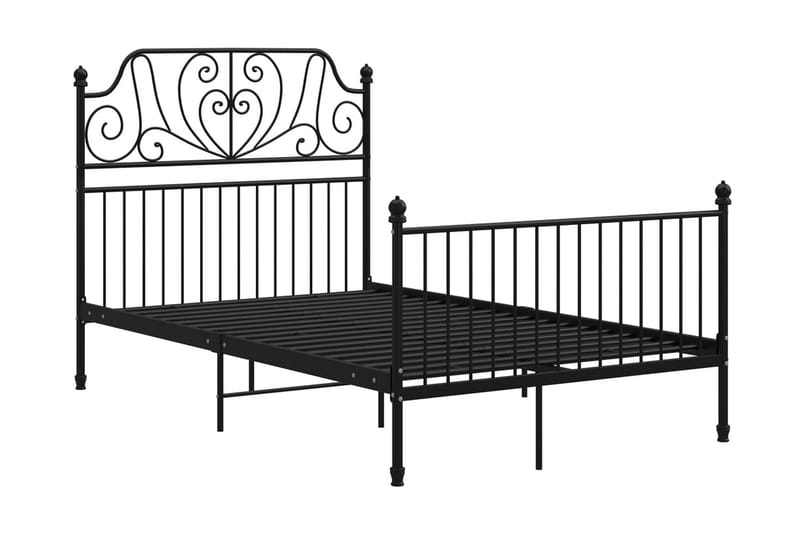 Sängram svart metall 120x200 cm - Svart - Möbler - Säng - Sängram & sängstomme