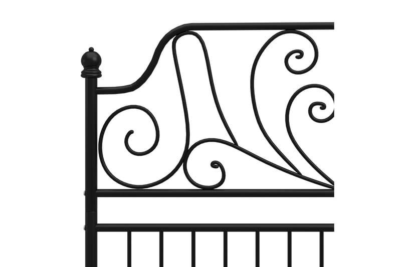 Sängram svart metall 120x200 cm - Svart - Möbler - Säng - Sängram & sängstomme