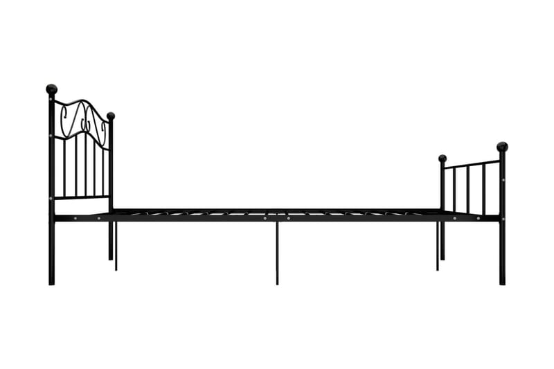 Sängram svart metall 140x200 cm - Svart - Sängram & sängstomme