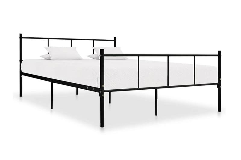 Sängram svart metall 140x200 cm - Svart - Möbler - Säng - Sängram & sängstomme