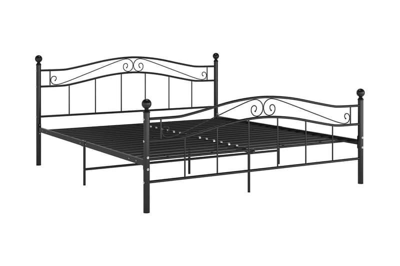 Sängram svart metall 140x200 cm - Svart - Möbler - Säng - Sängram & sängstomme