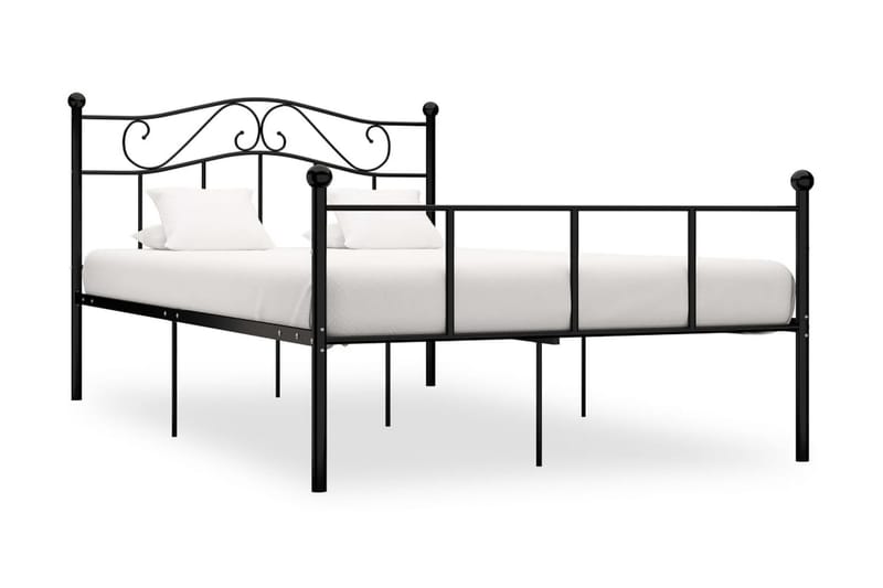 Sängram svart metall 160x200 cm - Svart - Möbler - Säng - Sängram & sängstomme