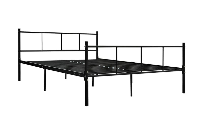 Sängram svart metall 160x200 cm - Svart - Möbler - Säng - Sängram & sängstomme