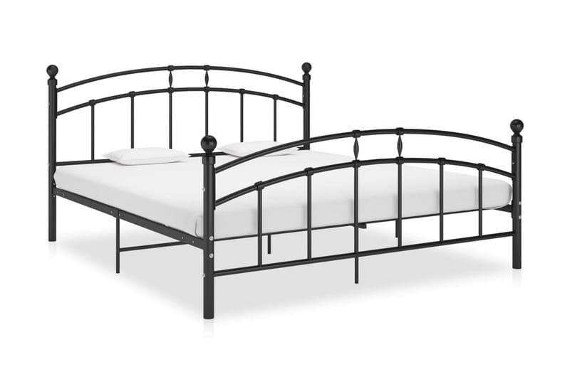 Sängram svart metall 160x200 cm - Svart - Sängram & sängstomme