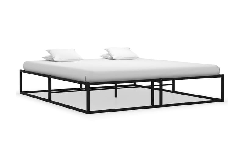 Sängram svart metall 200x200 cm - Svart - Möbler - Säng - Sängram & sängstomme