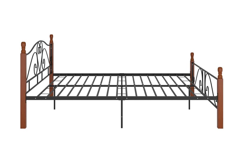 Sängram svart metall 200x200 cm - Svart - Sängram & sängstomme