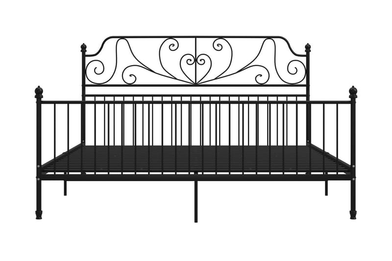 Sängram svart metall 200x200 cm - Svart - Möbler - Säng - Sängram & sängstomme