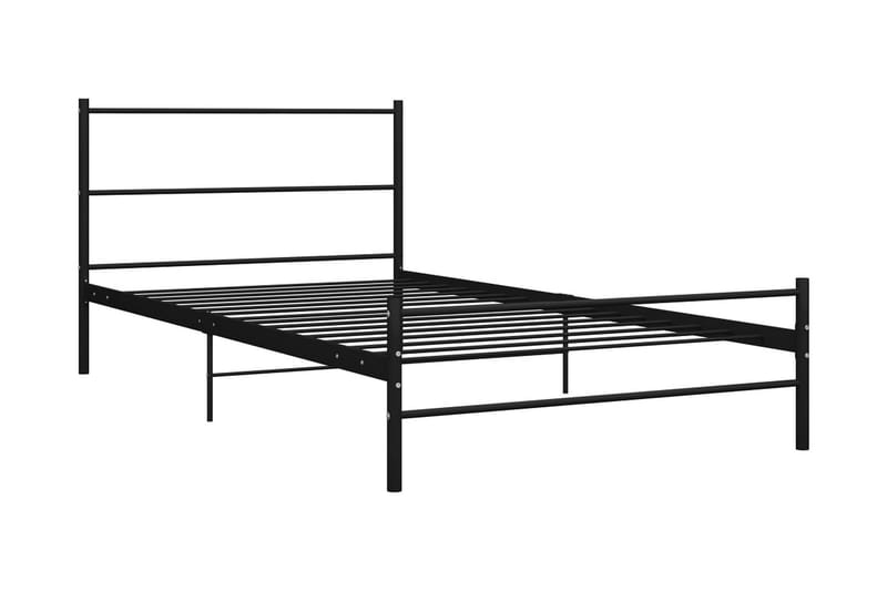 Sängram svart metall 90x200 cm - Svart - Möbler - Säng - Sängram & sängstomme