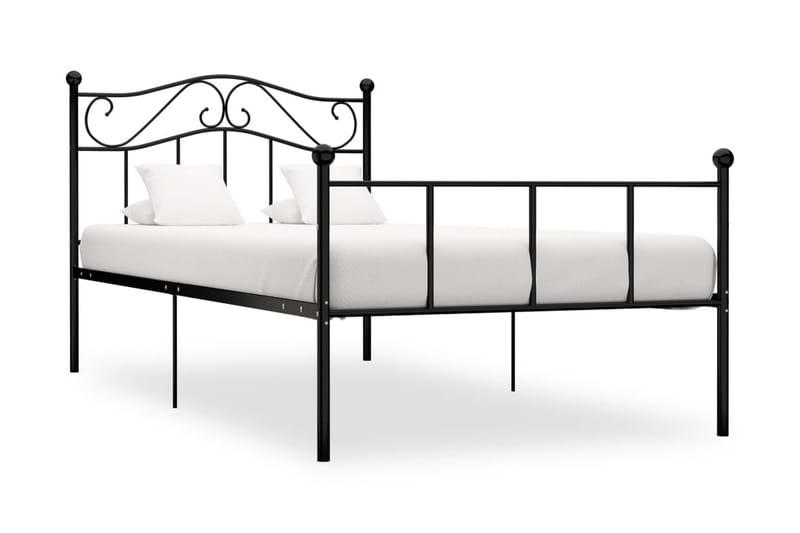 Sängram svart metall 90x200 cm - Svart - Möbler - Säng - Sängram & sängstomme