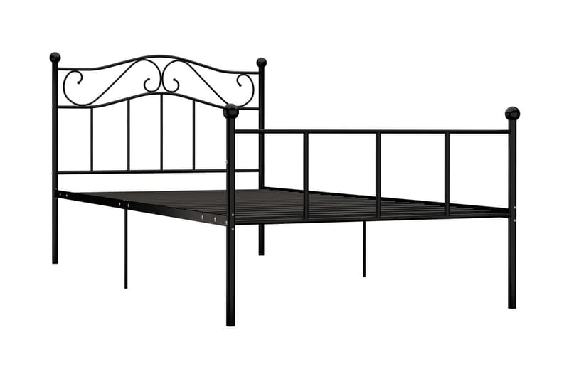 Sängram svart metall 90x200 cm - Svart - Möbler - Säng - Sängram & sängstomme