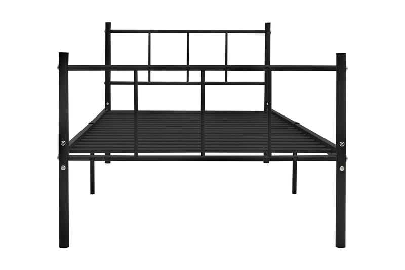 Sängram svart metall 90x200 cm - Svart - Sängram & sängstomme