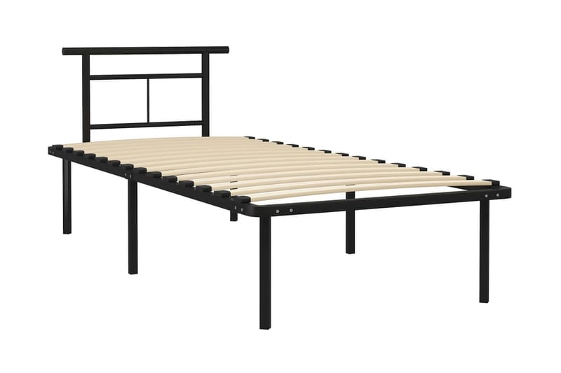 Sängram svart metall 90x200 cm - Svart - Möbler - Säng - Sängram & sängstomme