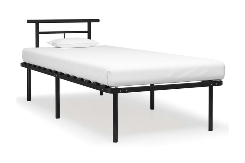 Sängram svart metall 90x200 cm - Svart - Möbler - Säng - Sängram & sängstomme