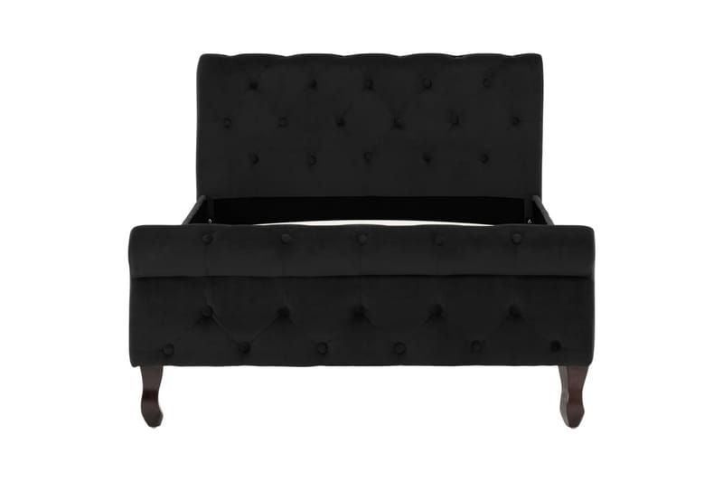 Sängram svart sammet 100x200 cm - Svart - Möbler - Säng - Sängram & sängstomme