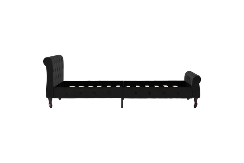 Sängram svart sammet 100x200 cm - Svart - Möbler - Säng - Sängram & sängstomme