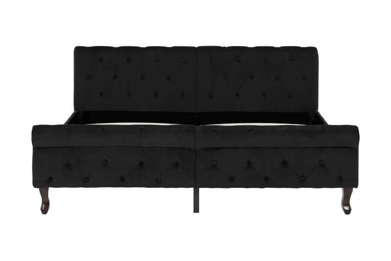 Sängram svart sammet 160x200 cm - Svart - Möbler - Säng - Sängram & sängstomme