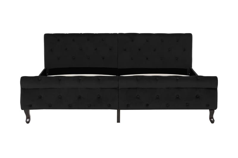 Sängram svart sammet 180x200 cm - Svart - Möbler - Säng - Sängram & sängstomme