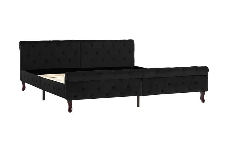 Sängram svart sammet 180x200 cm - Svart - Möbler - Säng - Sängram & sängstomme