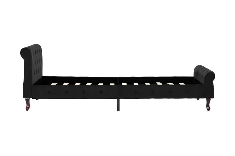 Sängram svart sammet 90x200 cm - Svart - Möbler - Säng - Sängram & sängstomme