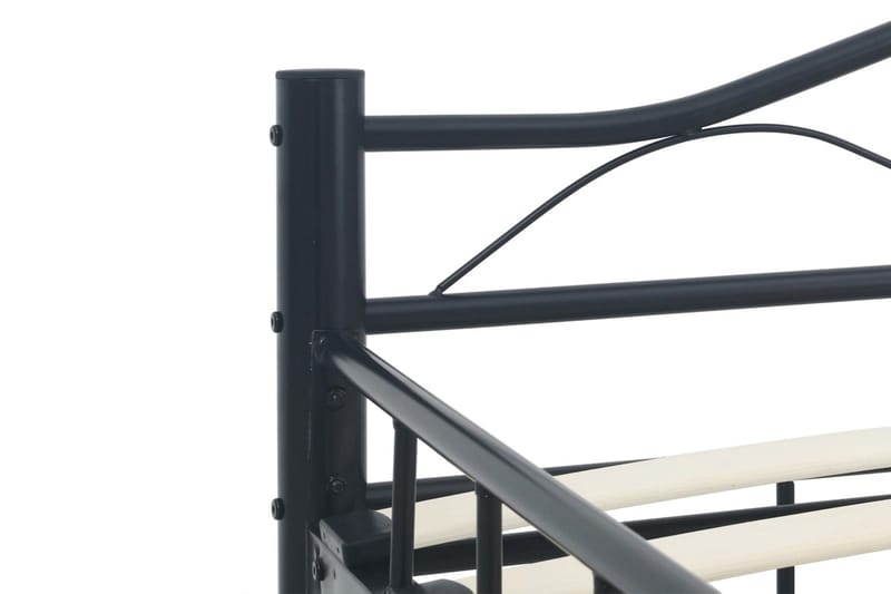 Sängram svart stål 140x200 cm - Svart - Sängram & sängstomme