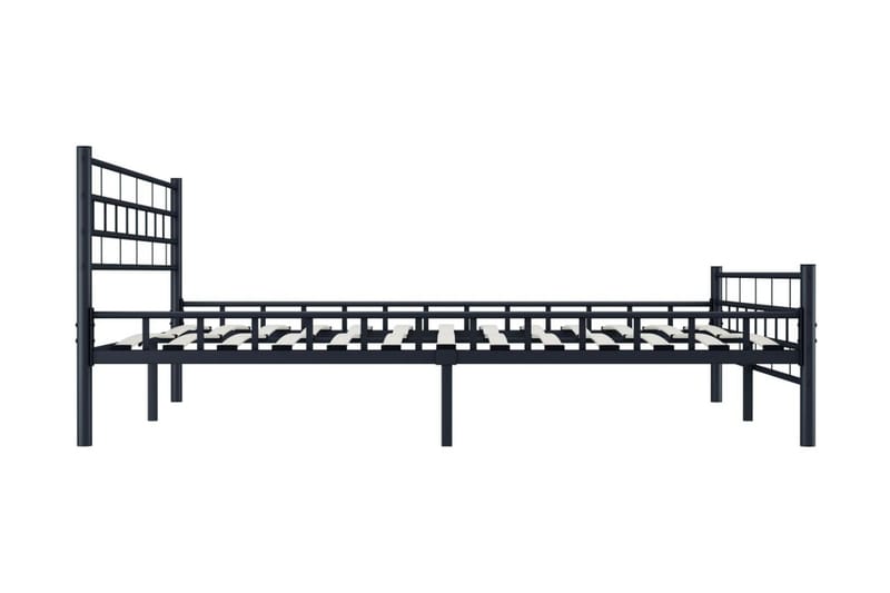 Sängram svart stål 140x200 cm - Svart - Sängram & sängstomme