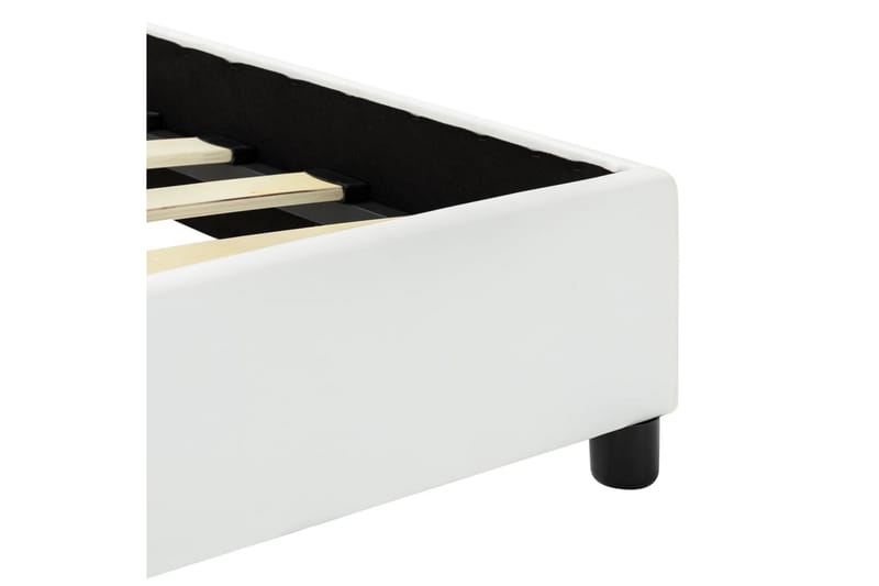 Sängram vit konstläder 100x200 cm - Vit - Möbler - Säng - Sängram & sängstomme