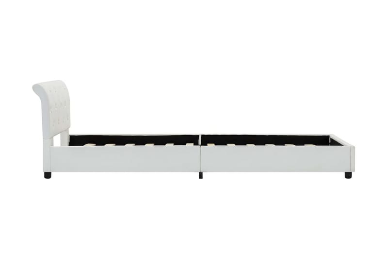 Sängram vit konstläder 100x200 cm - Vit - Möbler - Säng - Sängram & sängstomme