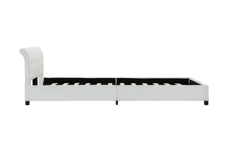 Sängram vit konstläder 120x200 cm - Vit - Möbler - Säng - Sängram & sängstomme
