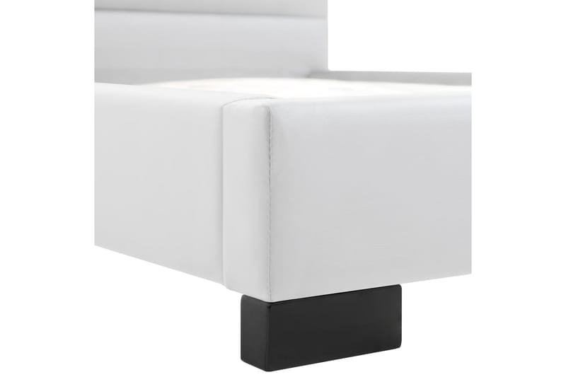 Sängram vit konstläder 120x200 cm - Vit - Möbler - Säng - Sängram & sängstomme