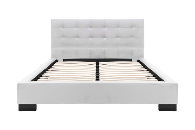 Sängram vit konstläder 120x200 cm - Vit - Möbler - Säng - Sängram & sängstomme