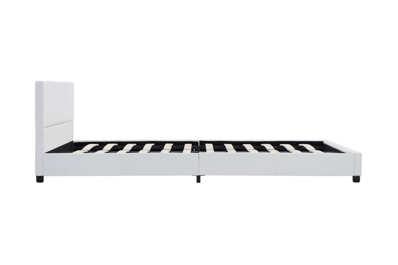 Sängram vit konstläder 140x200 cm - Vit - Möbler - Säng - Sängram & sängstomme