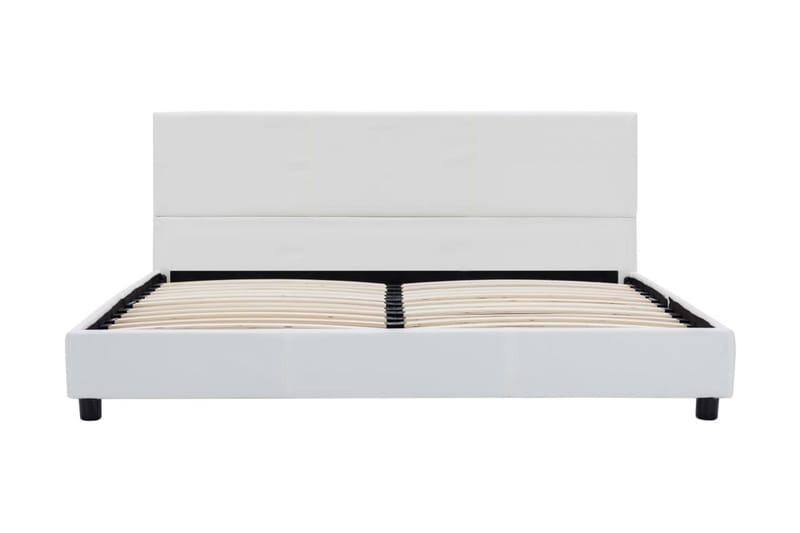 Sängram vit konstläder 160x200 cm - Vit - Möbler - Säng - Sängram & sängstomme