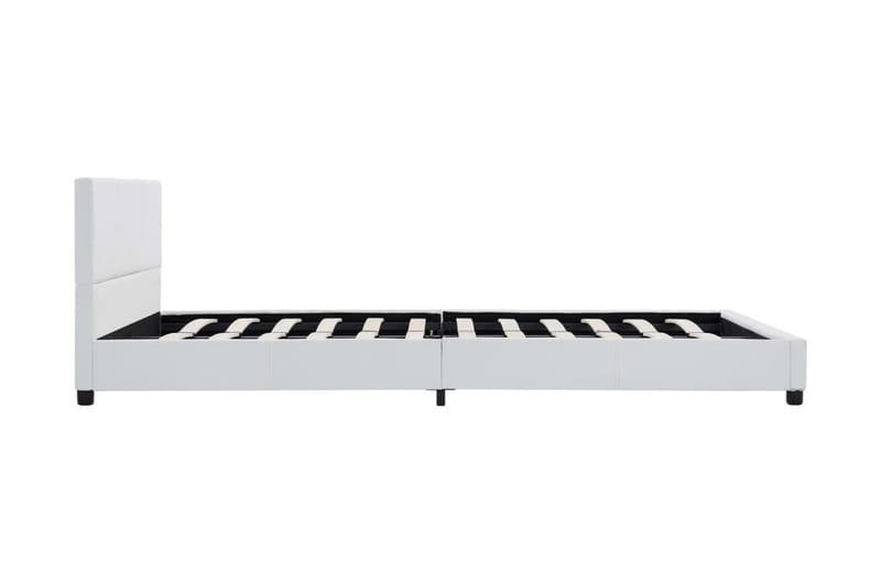 Sängram vit konstläder 160x200 cm - Vit - Möbler - Säng - Sängram & sängstomme