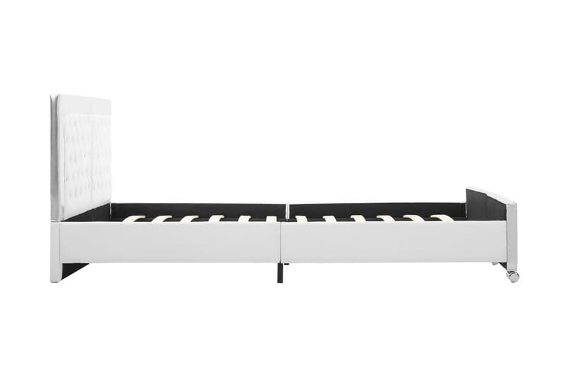 Sängram vit konstläder 160x200 cm - Vit - Möbler - Säng - Sängram & sängstomme