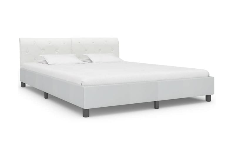 Sängram vit konstläder 180x200 cm - Vit - Möbler - Säng - Sängram & sängstomme