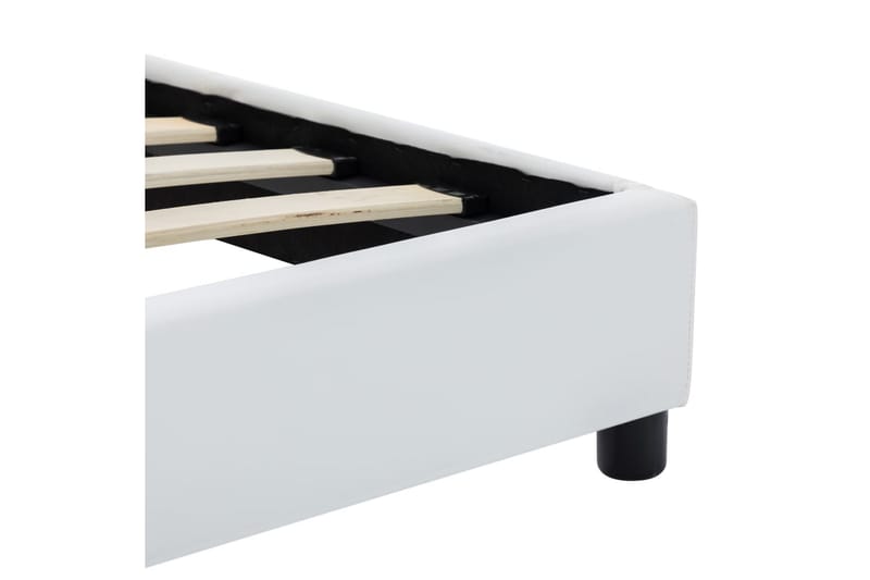 Sängram vit konstläder 90x200 cm - Vit - Möbler - Säng - Sängram & sängstomme