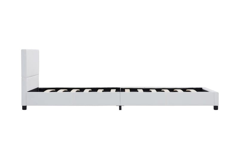 Sängram vit konstläder 90x200 cm - Vit - Möbler - Säng - Sängram & sängstomme