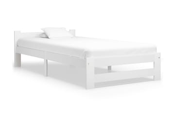 Sängram vit massiv furu 100x200 cm