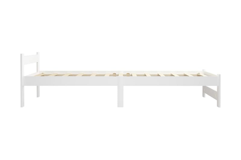 Sängram vit massiv furu 100x200 cm - Vit - Möbler - Säng - Sängram & sängstomme