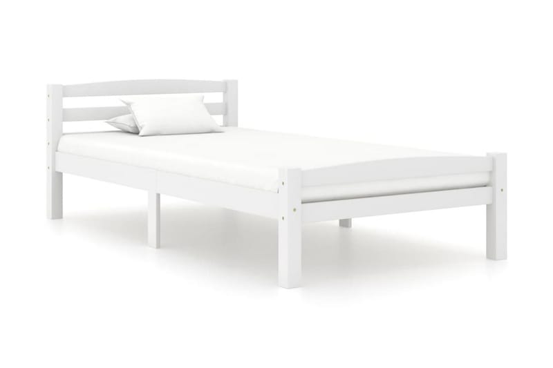 Sängram vit massiv furu 100x200 cm - Vit - Möbler - Säng - Sängram & sängstomme
