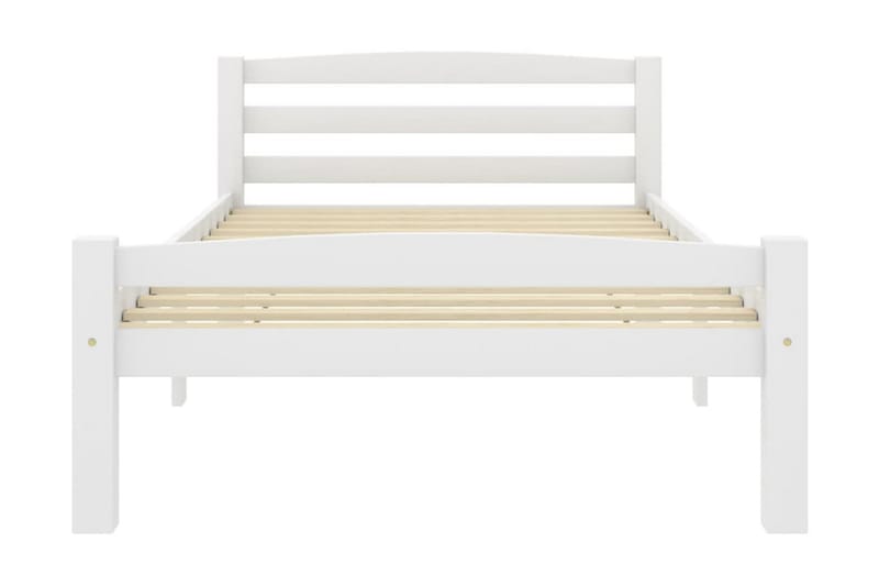 Sängram vit massiv furu 100x200 cm - Vit - Möbler - Säng - Sängram & sängstomme