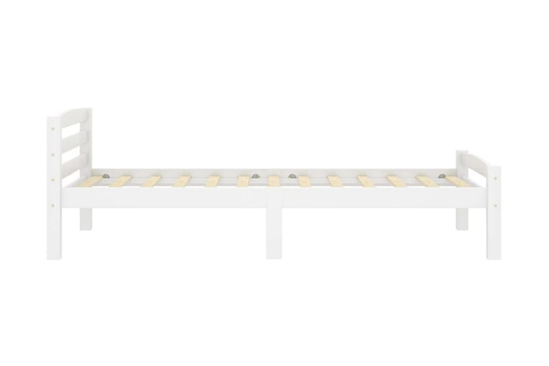 Sängram vit massiv furu 100x200 cm - Vit - Möbler - Säng - Sängram & sängstomme