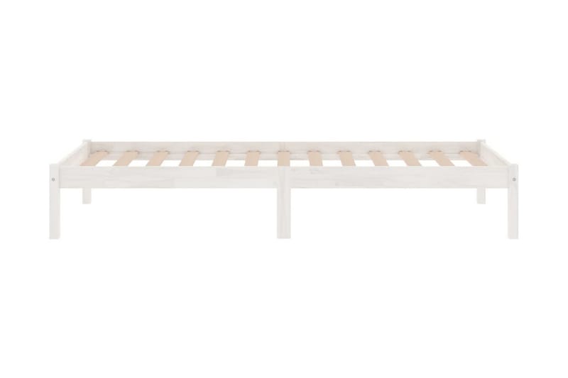 Sängram vit massiv furu 100x200 cm - Vit - Möbler - Säng - Sängram & sängstomme