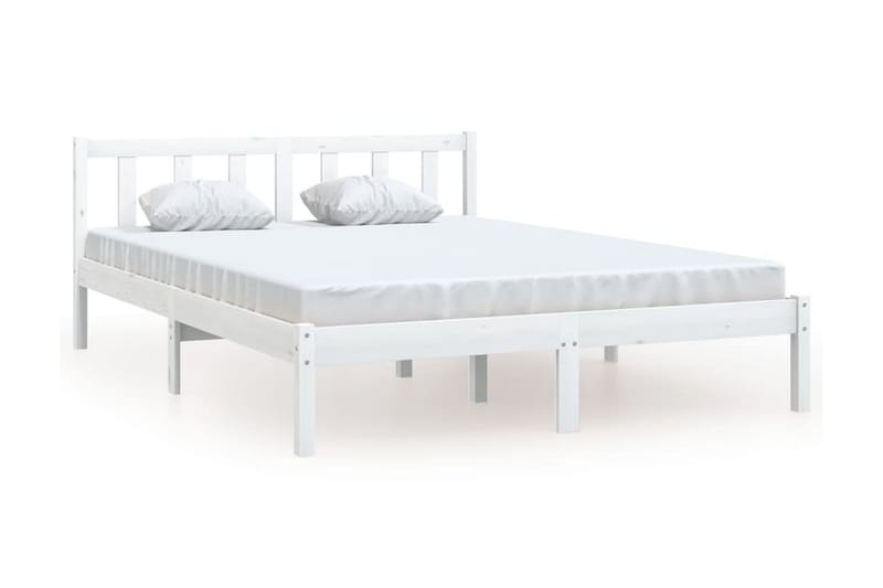 Sängram vit massiv furu 120x190 cm UK liten dubbel - Vit - Möbler - Säng - Sängram & sängstomme