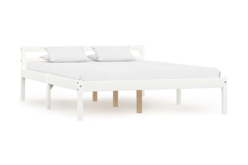 Sängram vit massiv furu 120x200 cm - Vit - Möbler - Säng - Sängram & sängstomme